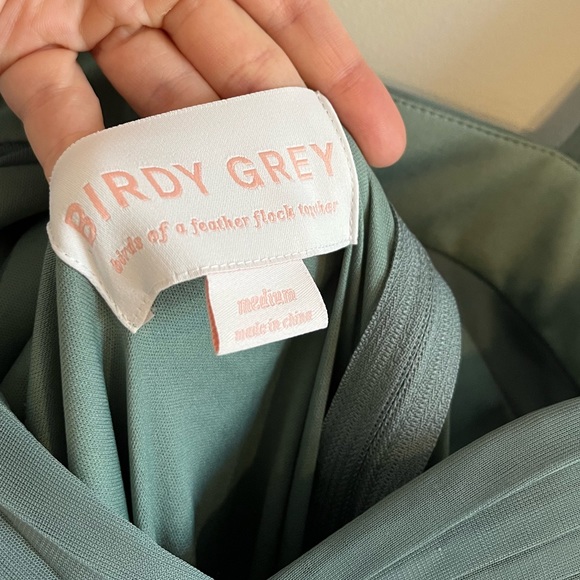 *NWT* Birdy Grey Elsye Mesh Sea Glass Bridesmaid Dress No Slit Size M - Picture 14 of 16